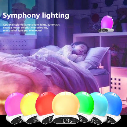 Wake-up Light Alarm Clock with sunrise simulation and FM radio features