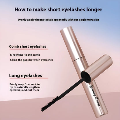 Black and brown long curling long-lasting mascara with fibre brush applicator