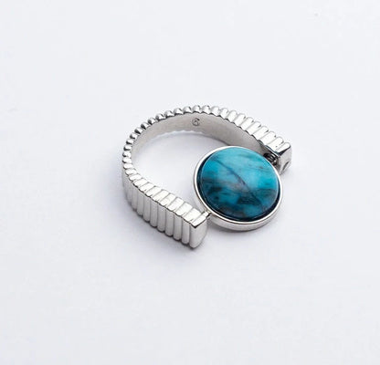 Original Fidget Spinner Ring with natural stone spinner for stress relief