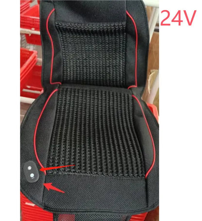 Car ventilation seat cushion with massage function in black colour measuring 60 x 60 cm