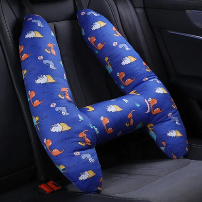 55x70cm car headrest pillow with floral skirt rabbit pattern and pearl cotton fill.