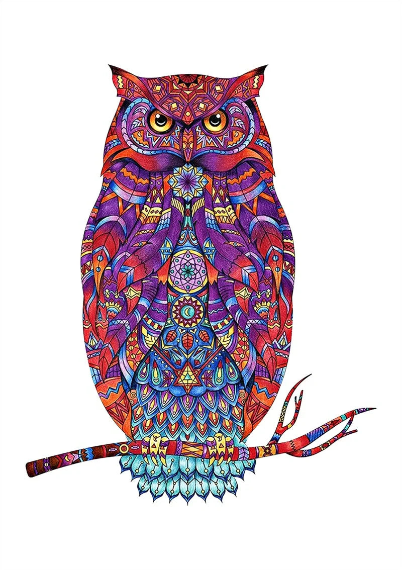 Colourful animal-shaped wooden jigsaw puzzles for children