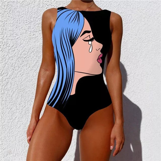 Women's monokini swimwear with steel support in various sizes