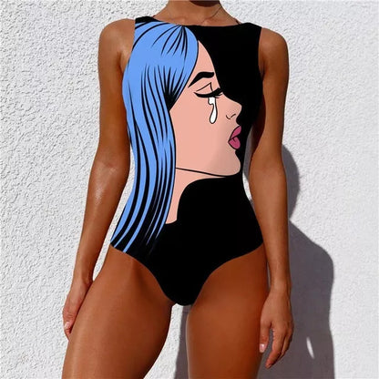 Women's monokini swimwear with steel support in various sizes