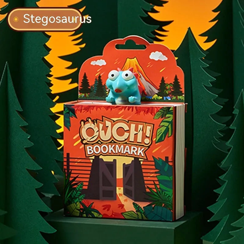 Animation style dinosaur bookmark with Tyrannosaurus Rex design for pupil stationery