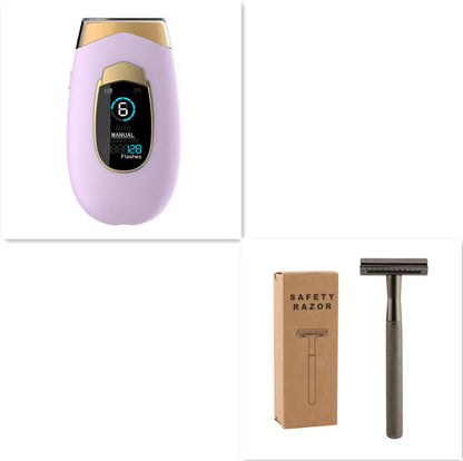 Home laser hair removal device in DH5 or DH4 colour with goggles, power adapter and power pin for whole body use