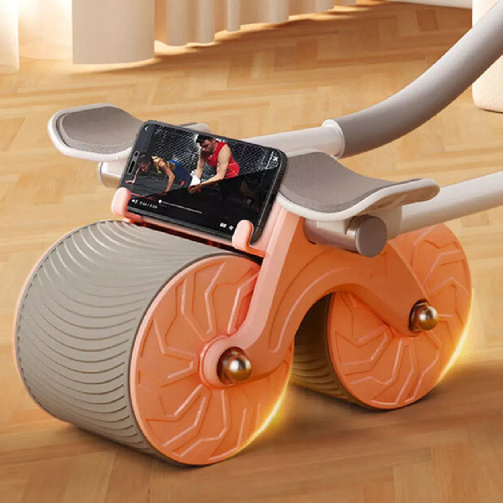 Multi-functional Health Wheel with Automatic Rebound and Yoga Mat for abdominal exercises