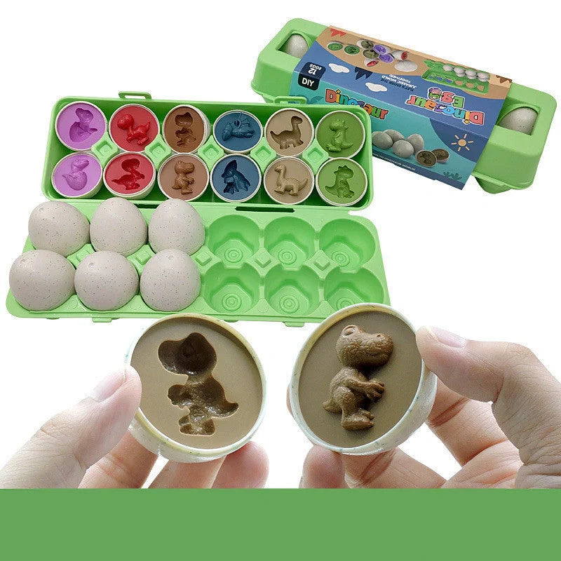 Educational smart egg toy for children with 12 shapes for sorting and matching