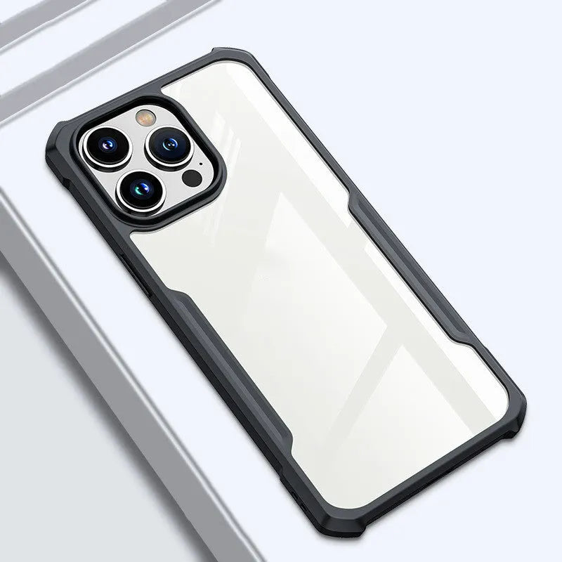 TPU phone case for iPhone 14 series in cool black with lens fine hole and all-inclusive cover