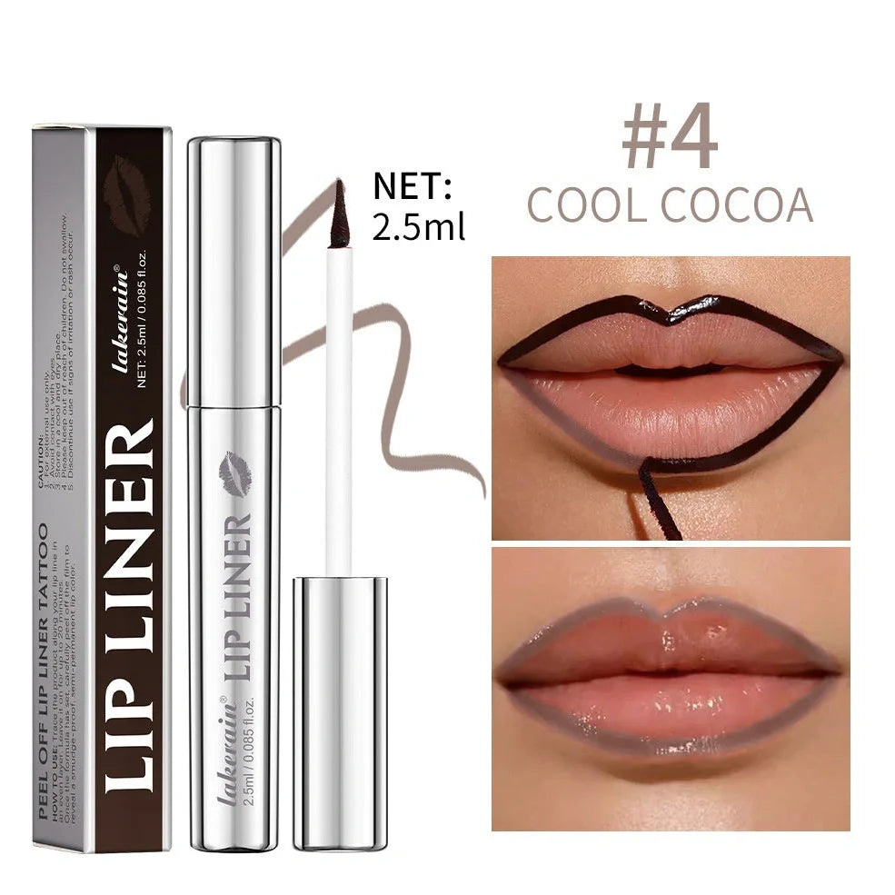 Matte finish pointed toe tear and pull lip liner showing 14cm length and colour-coded end