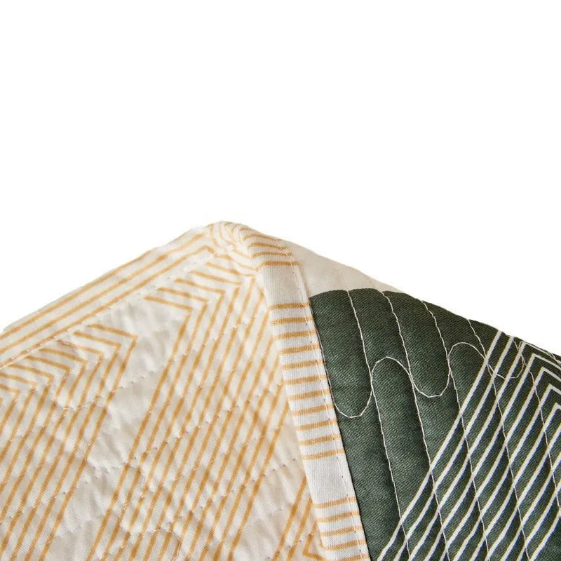 Pure cotton printed bed sheet set in modern simplicity design showing reactive dye patterns and bedspread-style construction