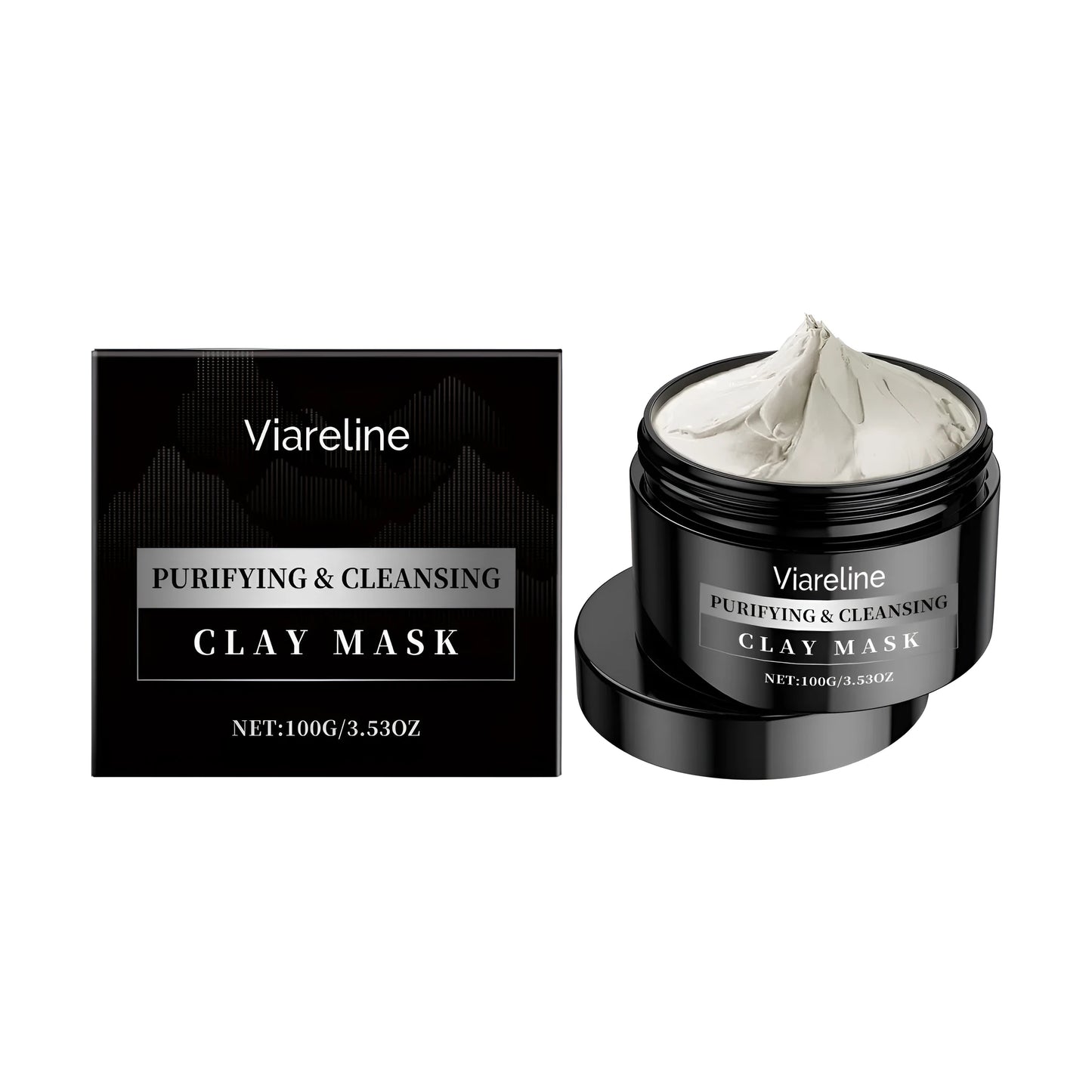 100g deep repair facial mask jar with bentonite clay, aloe extract and nicotinamide for skincare