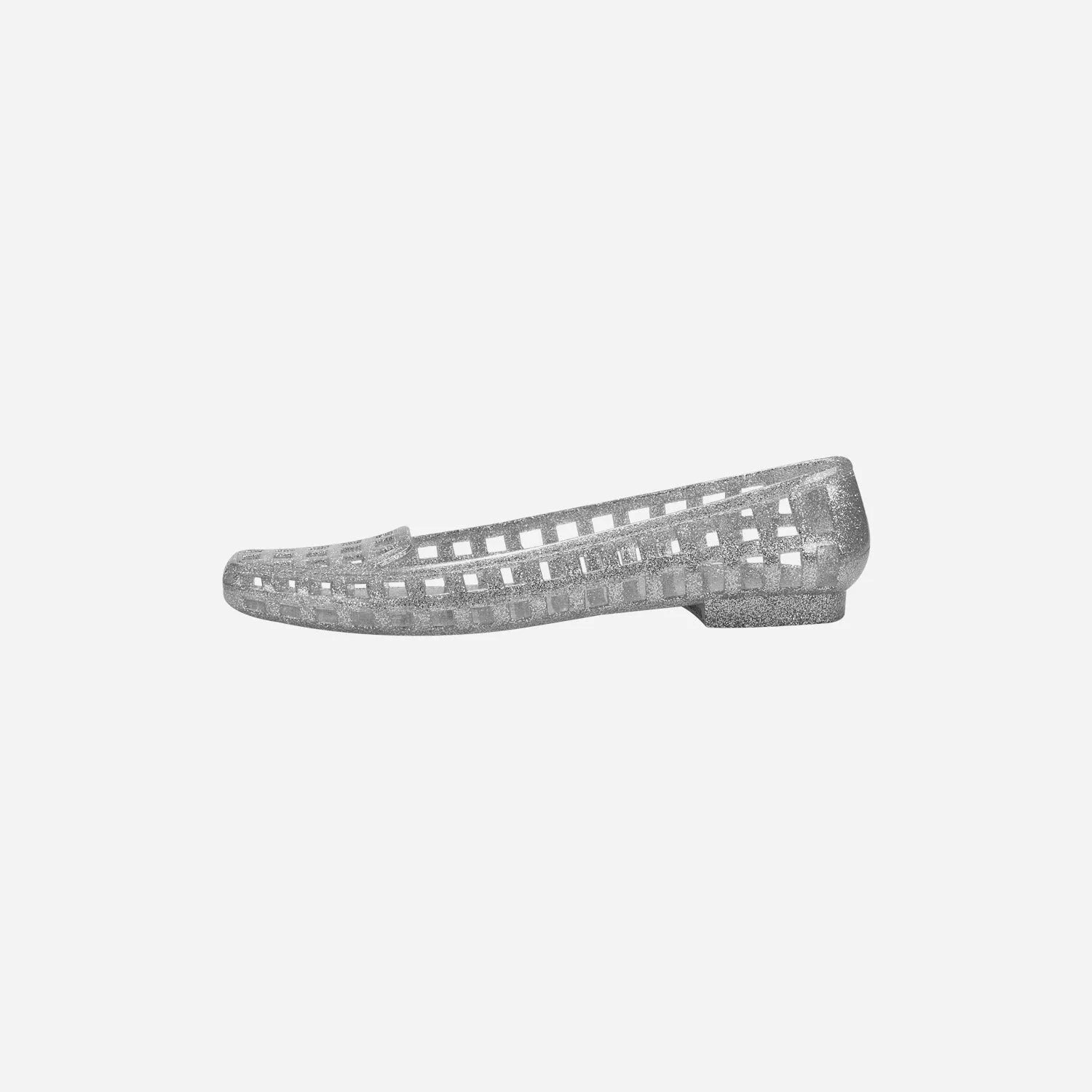 Square toe PVC gel sliders in transparent colour with slip-on design for outdoor leisure wear