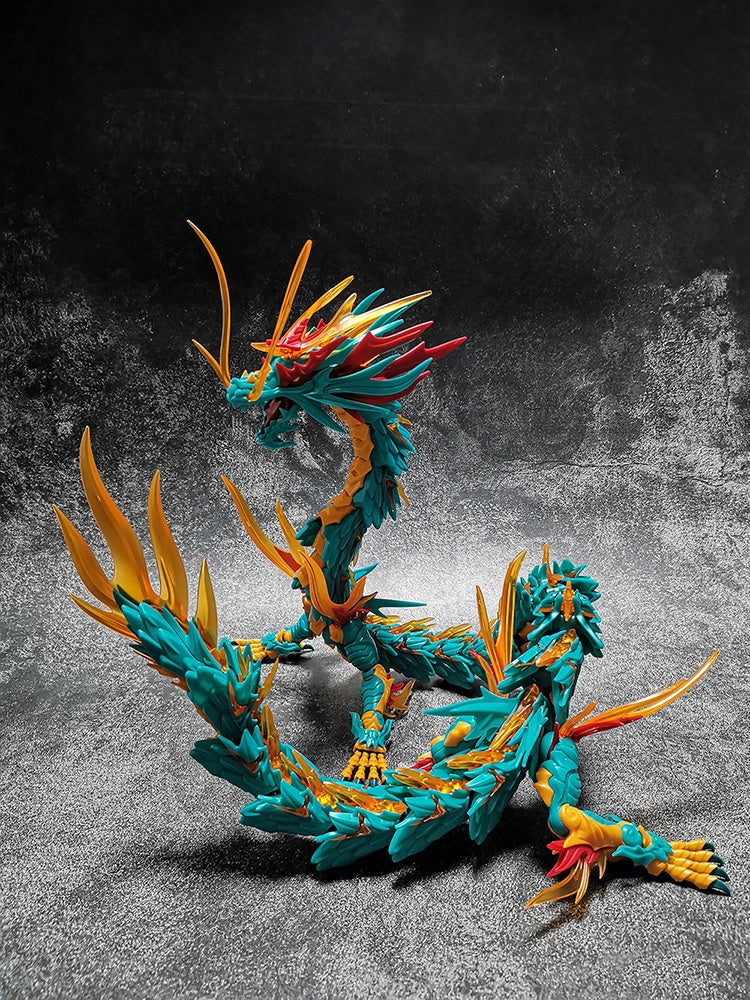 Oriental Blue Dragon PVC assembling model toy based on Chinese mythology