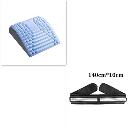 Premium back stretcher pillow with acupressure design to relieve neck, lumbar, and sciatica pain