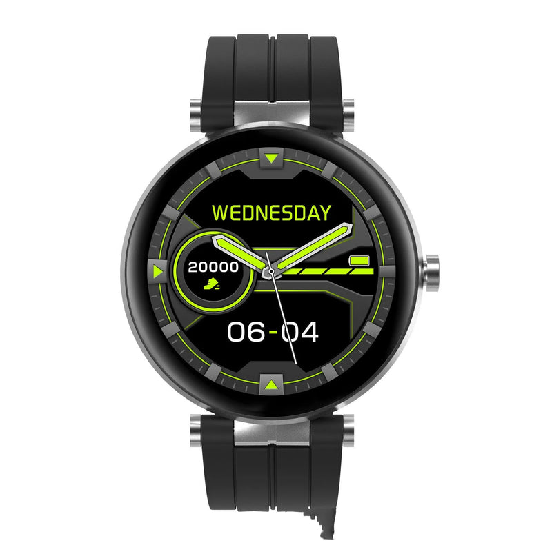 Smart watch with blood pressure monitoring and heart rate tracking sports fitness tracker waterproof pedometer silicone strap compatible with Android 1.3 inch touch screen 240x240 resolution black pink silver colours