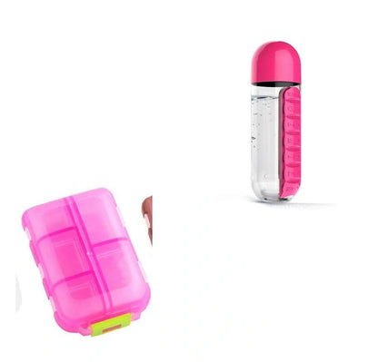 10-Grid Moisture-Proof Travel Pill Organizer in various colors