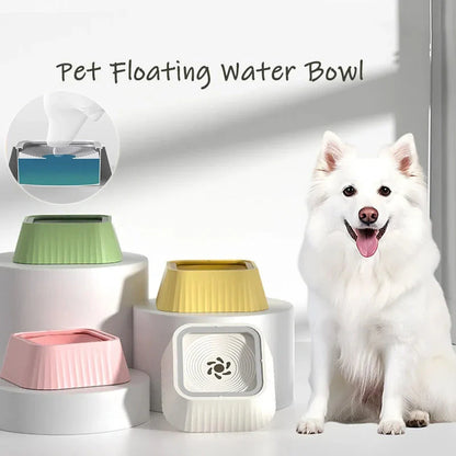 Portable floating water bowl for pets, designed to prevent splashing and keep mouths dry