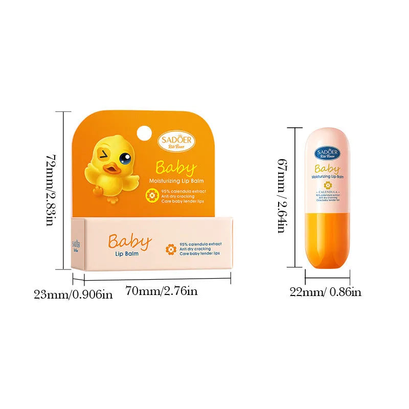 Anti-chapped lip moisturising lipstick tube with multiple formula variant labels