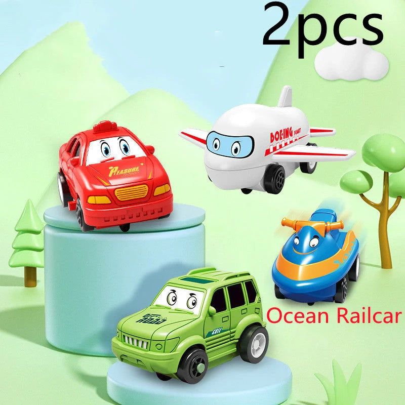 DIY Electric Railroad Speeder Toy with puzzle tracks and automatic car