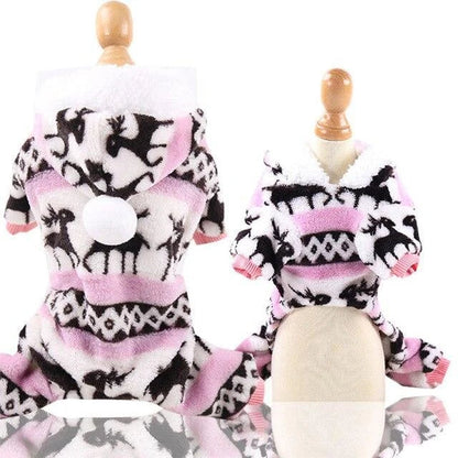Stylish pet clothing collection featuring a range of cozy and fashionable outfits for dogs and cats