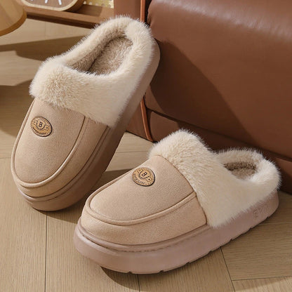 Cozy and warm men's winter slippers made with premium suede and plush lining for maximum comfort and style