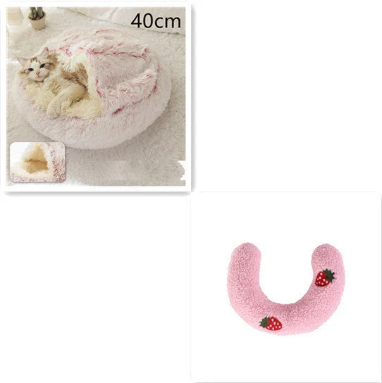 Cozy All-in-One Pet Bed in various colors and sizes, providing a plush and comfortable retreat for cats and dogs