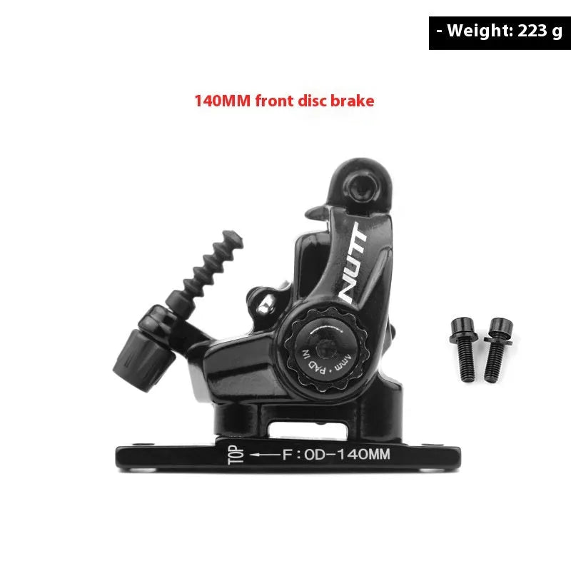 Road Bike Disc Brake Flat Double-acting Pull Clip Device Metal Bicycle Brake Caliper for Front or Rear 140mm 160mm Rotor S7 Single or Pair