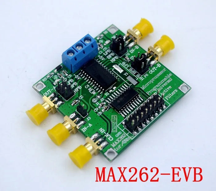MAX262 Active Filter Module Programmable Filter High Low Pass Bandpass 50x50mm 22g with Microprocessor Interface for Signal Processing and Audio Applications