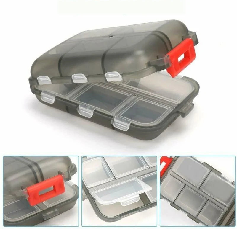 10-Grid Moisture-Proof Travel Pill Organizer in various colors