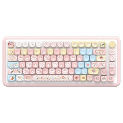 Doll anime character mechanical keyboard keycaps set with sublimation printing in colourful designs