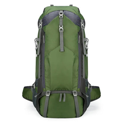 70L ultra-light waterproof hiking backpack in black, dark blue, green, lake blue and orange for men and women.