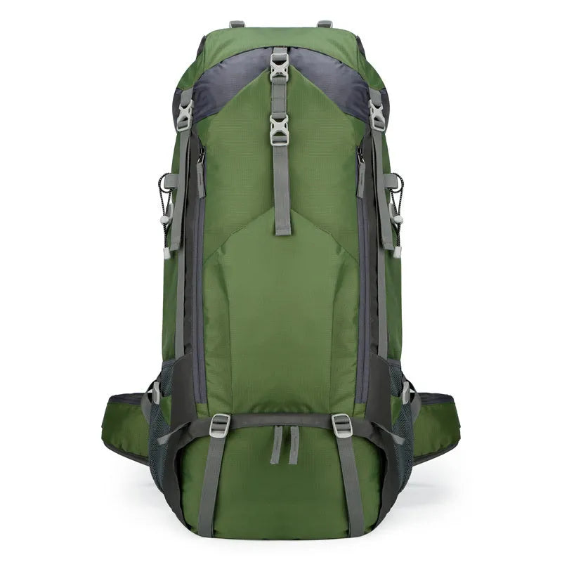 70L Hiking Backpack for Men and Women, Ultra Light Wear-Resistant Waterproof Camping Rucksack with Large Capacity, Available in Black, Dark Blue, Green, Lake Blue and Orange