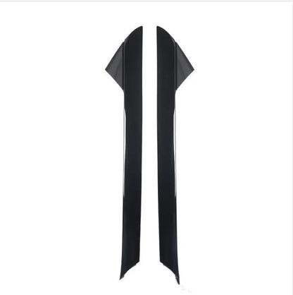 Black Ford front windscreen exterior trim panel set with part codes BB5Z-7803144-AA and BB5Z-7803145-AA.
