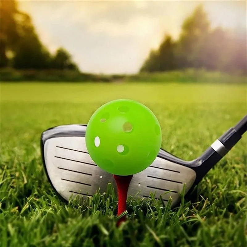 26-hole multi-colour golf practice balls in red, orange, blue, green, white, yellow with net pocket