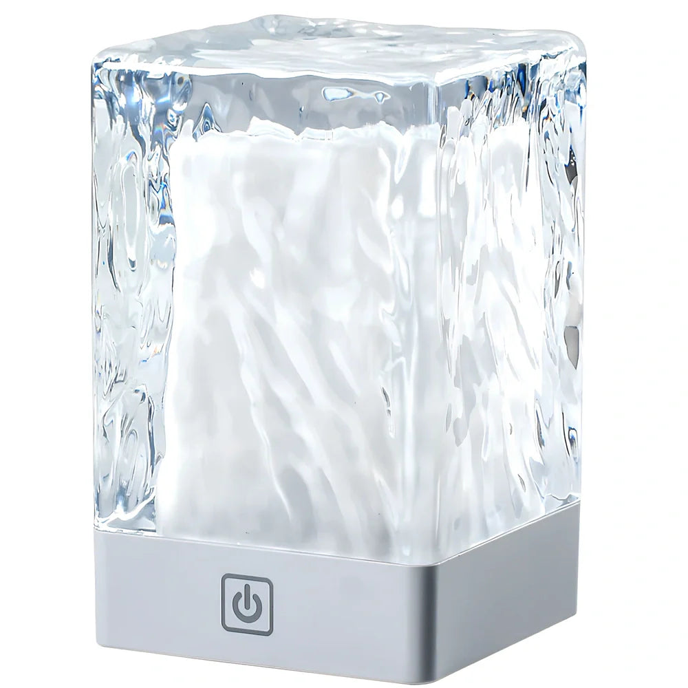 Crystal touch control desk lamp with USB connection and multiple colour lighting options