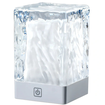 Crystal touch control desk lamp with USB connection and multiple colour lighting options