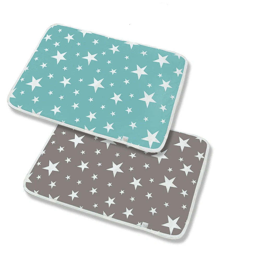 Breathable cotton cartoon waterproof baby changing pad with various patterns
