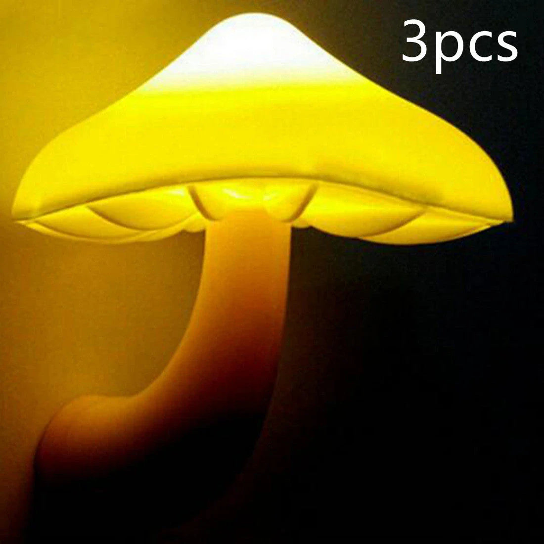 Dimmable mushroom-shaped LED night light with sensor - provides warm white glow for bedroom, nursery, and home decor