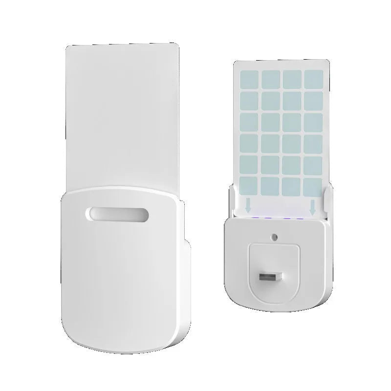 White UV mosquito killer lamp with USB charging port and adhesive insect catching boards