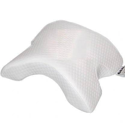 Portable Tencel slow rebound sponge arch pillow in gray, rose red, or white for cervical support