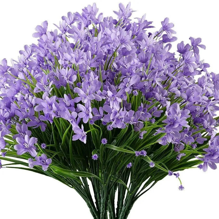 Starry sky design artificial green plant, 37cm tall, in a choice of six colours.