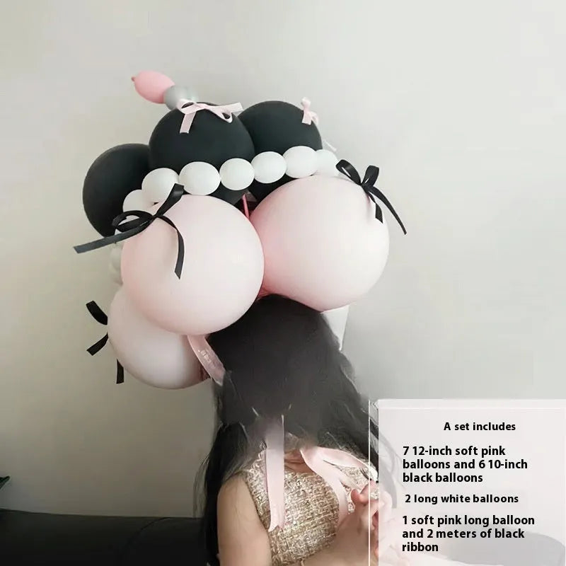 Balloon bouquet DIY kit for cake decorating with round balloon and 10 style options