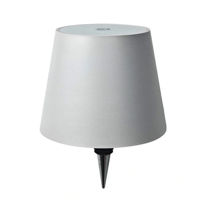 Wireless LED desk lamp in black tricolour finish, bottle-shaped with detachable base and touch control for 2000mAh powered lighting