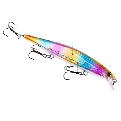 11cm long, 13.5g soft plastic Mino fishing lure in a selection of eight different colours.