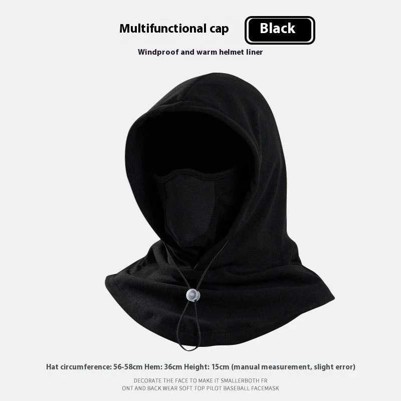 Premium insulated face mask with 360-degree coverage and adjustable drawstring closure for cold weather sports and outdoor activities