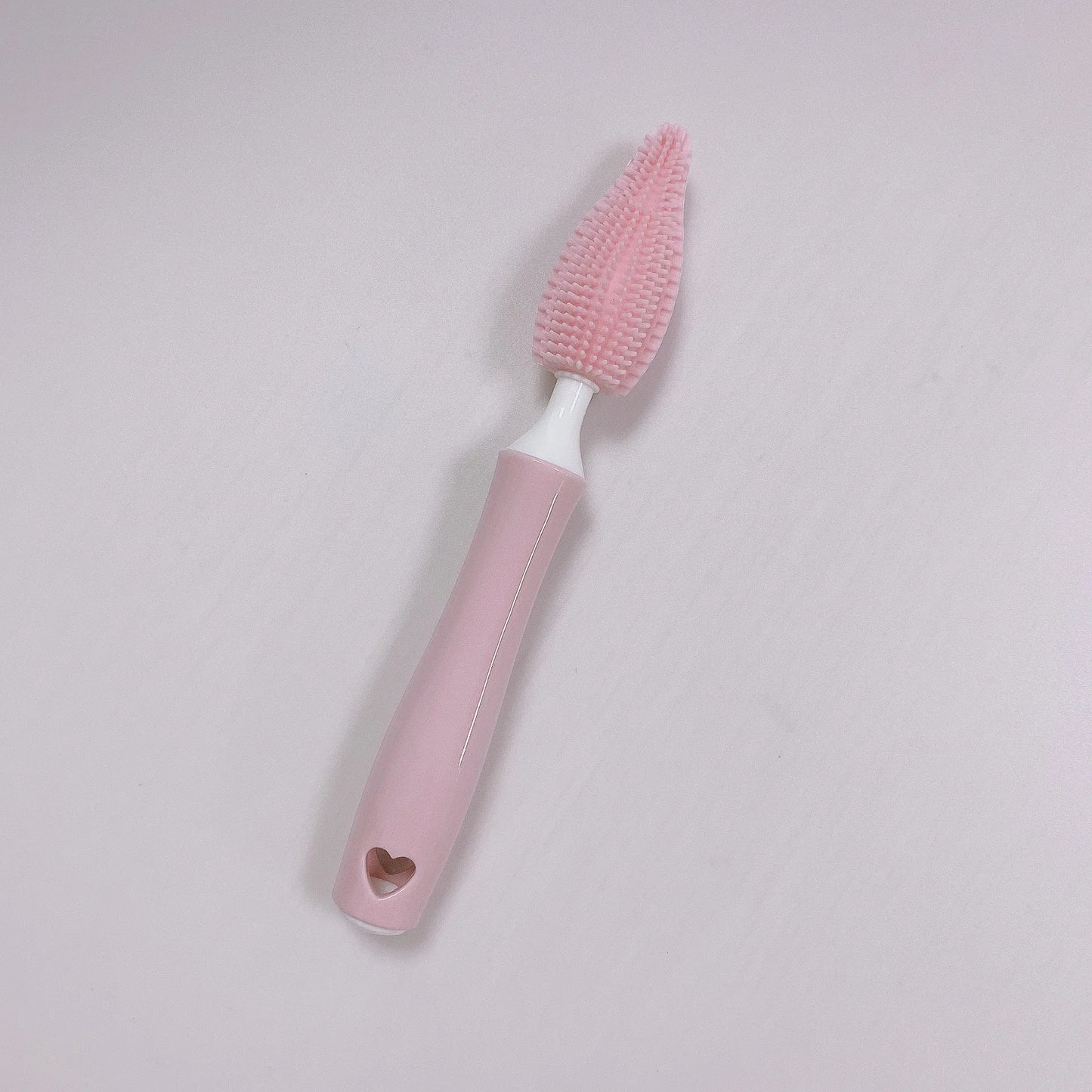 Silicone baby bottle brush and separate straw cleaning tool in assorted colours