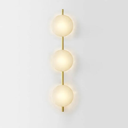 Wall-mounted bedside lamp with glass shade and iron body in various finish options