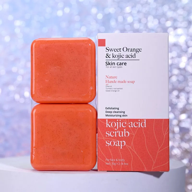 Handmade Frosted Turmeric Cleansing Soap 140g with natural anti-inflammatory benefits