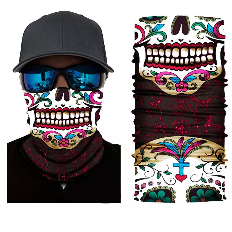 Graffiti pattern multifunctional magic headband for outdoor activities